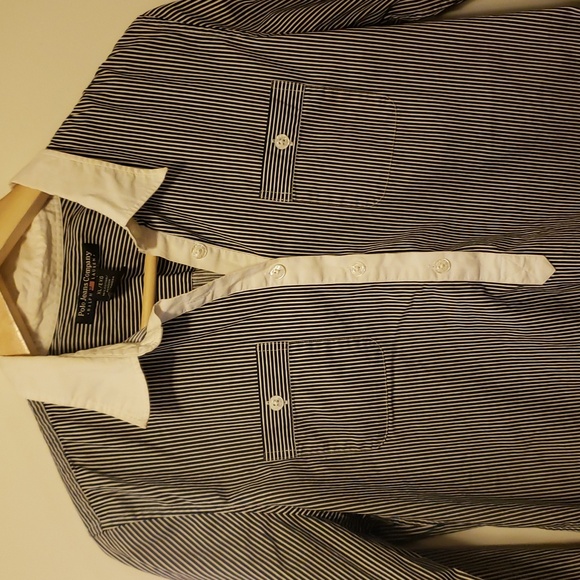 Polo Jeans Company Ralph Lauren stretch Vintage 3/4 button down dress shirt - Picture 2 of 12